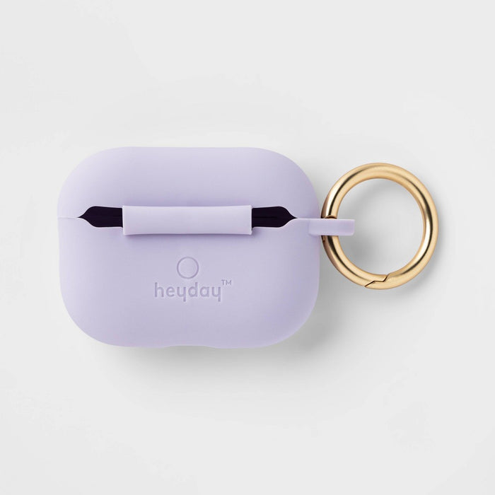 Apple AirPods Pro (1/2 Generation) Silicone Case with Clip - heyday Purple