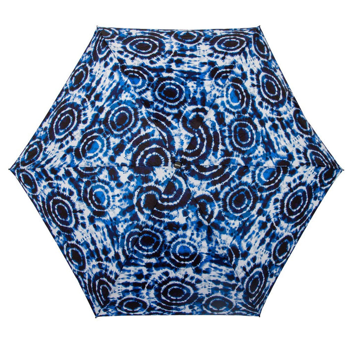 ShedRain Mini Manual Compact Umbrella - Blue Tie-Dye