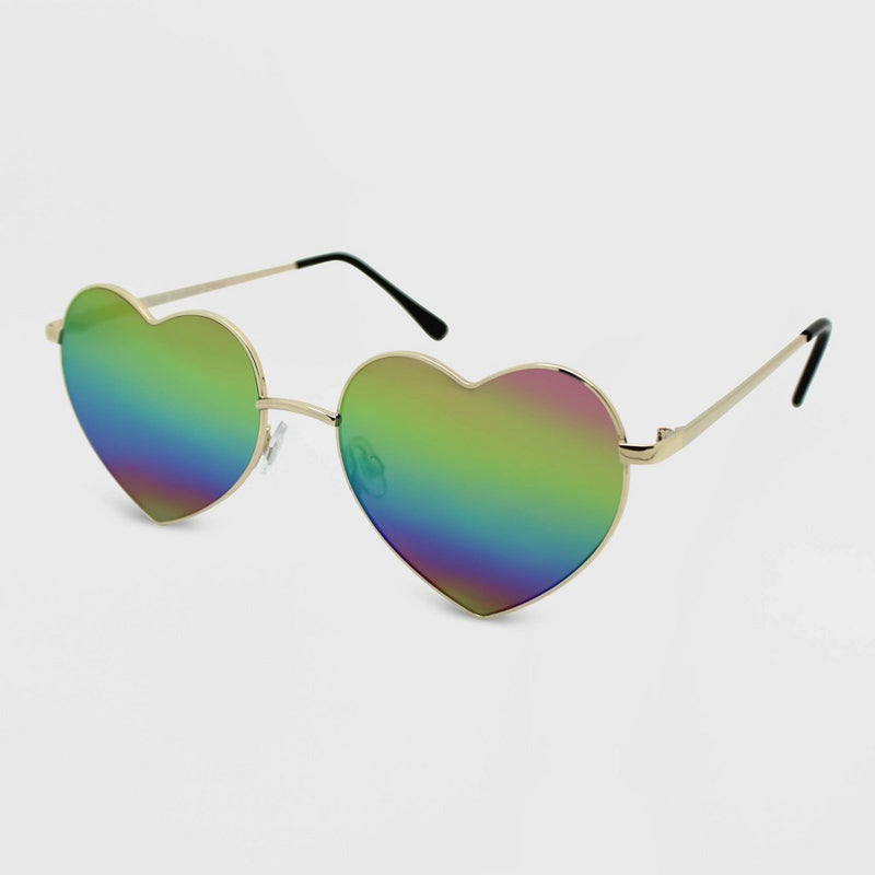 Women's Metal Heart Sunglasses - Wild Fable
