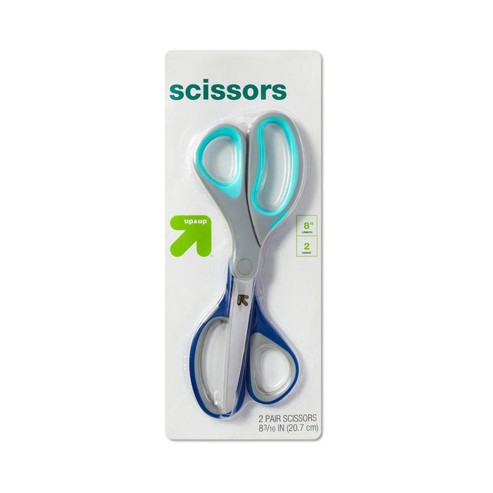 2ct 8" Home and Office Scissors - up & up