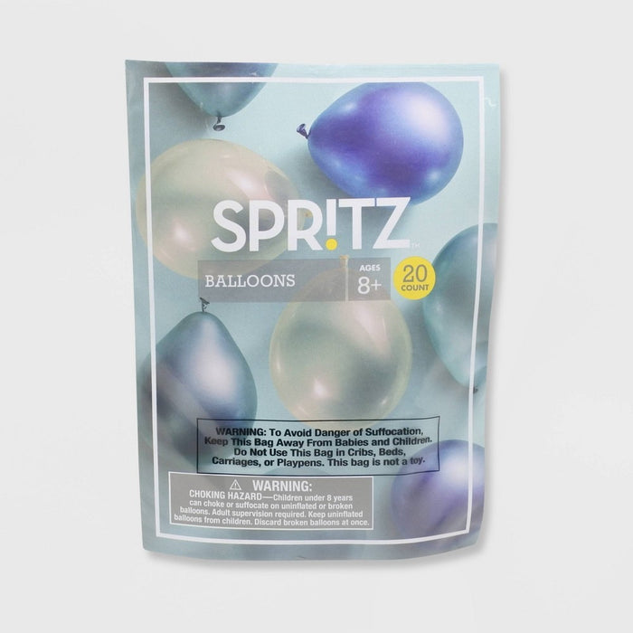 20ct 12" Metallic Balloon Pack Teal - Spritz