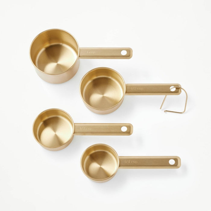 4pc Stainless Steel Measuring Cups Champagne - Figmint