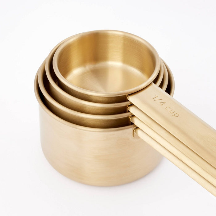4pc Stainless Steel Measuring Cups Champagne - Figmint