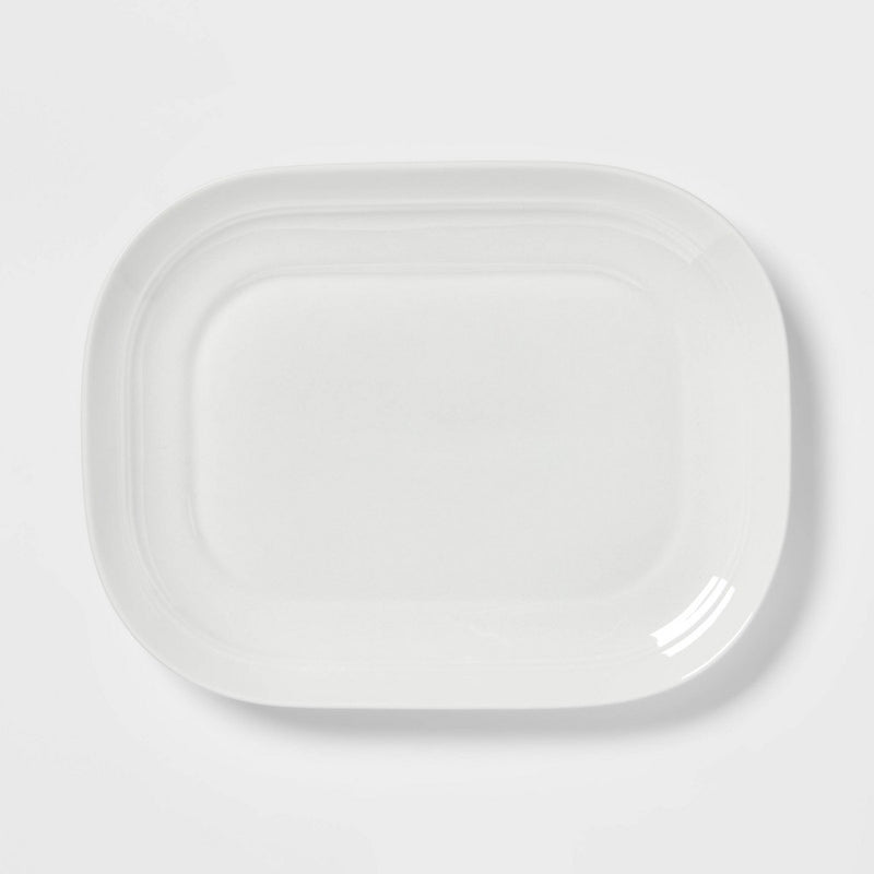 10" Stoneware Westfield Serving Platter White - Threshold