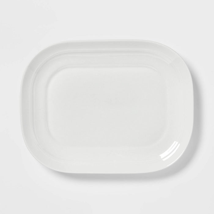 10" Stoneware Westfield Serving Platter White - Threshold