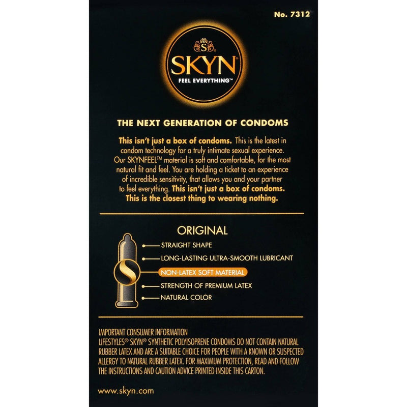 SKYN Original Non-Latex Lubricated Condoms - 12ct - 2 PACK EXP: 03/31/2029