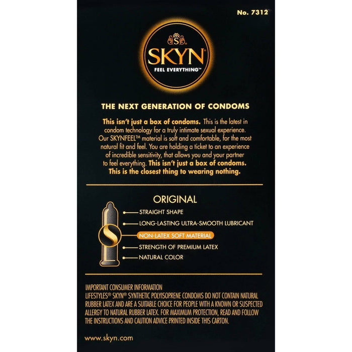 SKYN Original Non-Latex Lubricated Condoms - 12ct