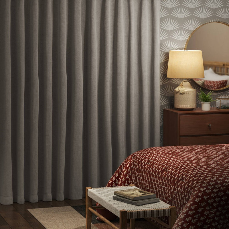 2pk 50"x63" Blackout Aruba Curtain Panels Gray - Threshold