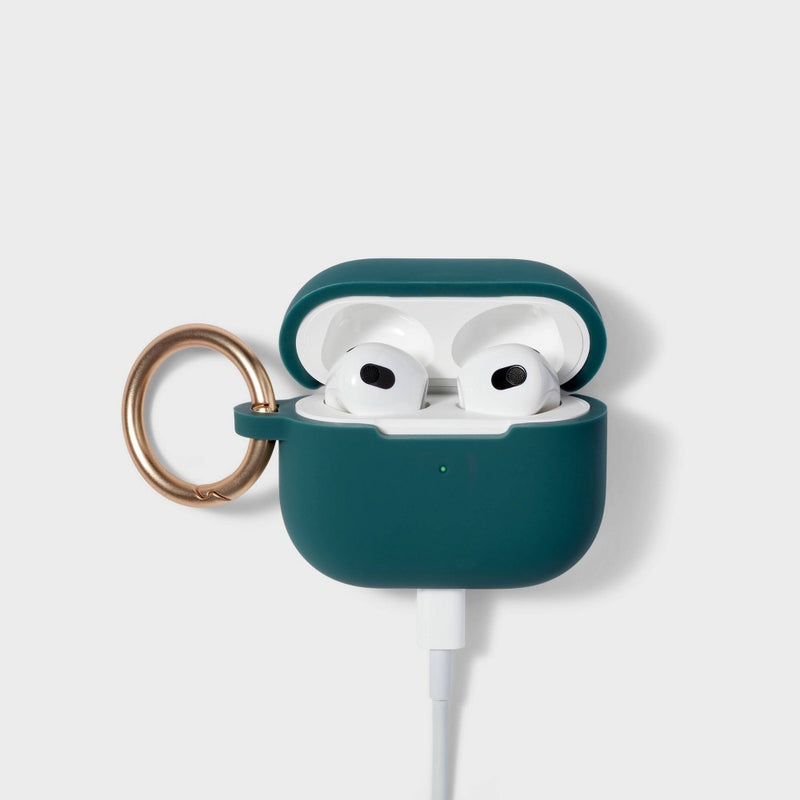 AirPod Gen 3 Recycled Silicone Case with Clip - heyday Rain Teal