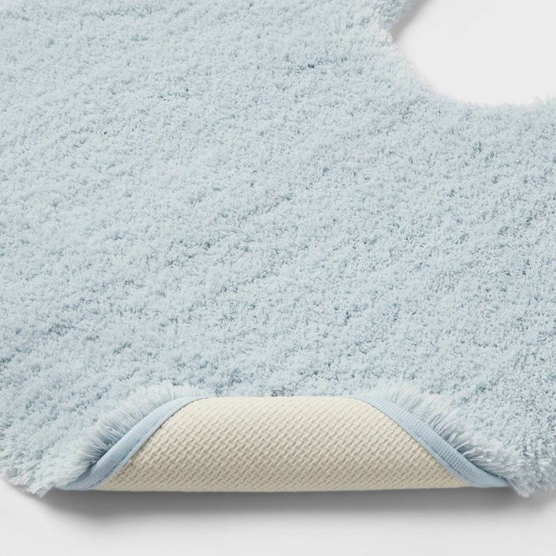 Spa Plush Contour Bath Rug Light Blue - Threshold