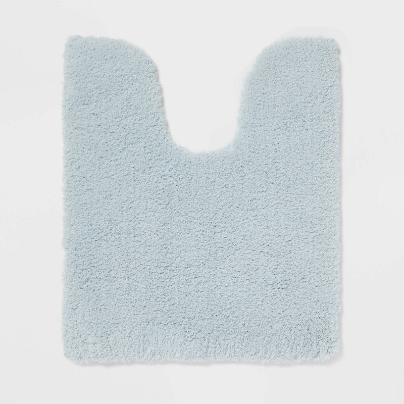 Spa Plush Contour Bath Rug Light Blue - Threshold
