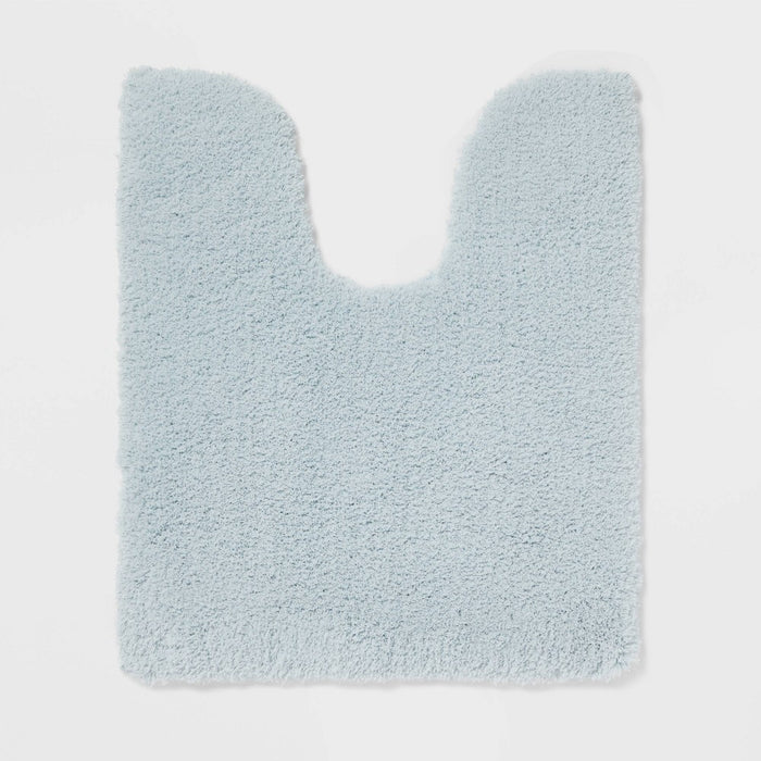 Spa Plush Contour Bath Rug Light Blue - Threshold