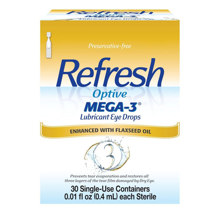Refresh Optive Mega-3 Preservative Free Eye Drops - 30ct