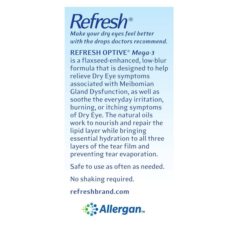 Refresh Optive Mega-3 Preservative Free Eye Drops - 30ct