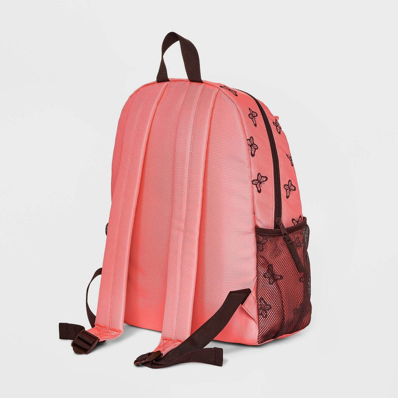Kids' 16" Butterfly Printed Backpack - art class Pink