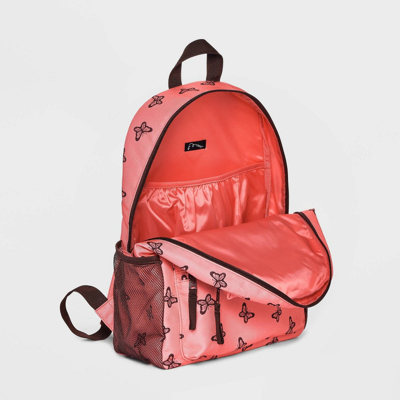 Kids' 16" Butterfly Printed Backpack - art class Pink