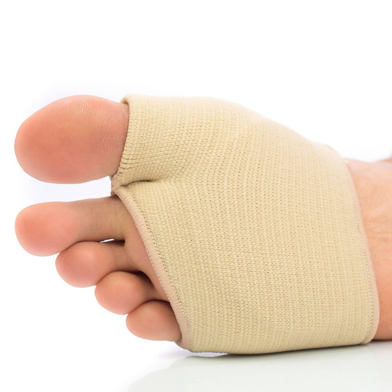ZenToes Metatarsal Gel Pads for Ball of Foot Pain - Beige - M - 1 Pair
