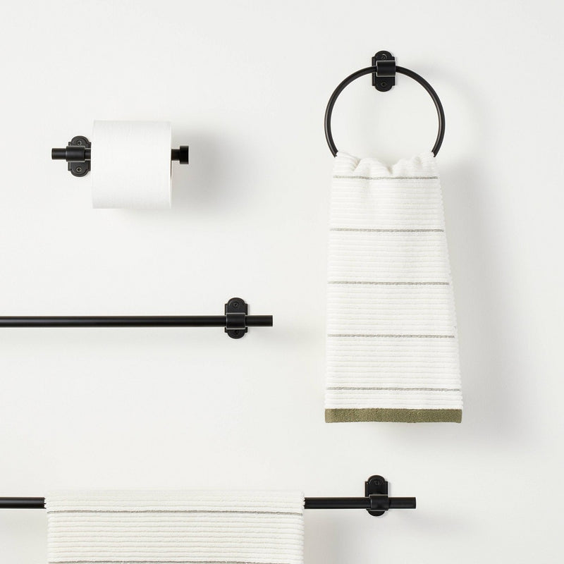 Classic Metal Towel Ring Black Finish - Hearth & Hand with Magnolia