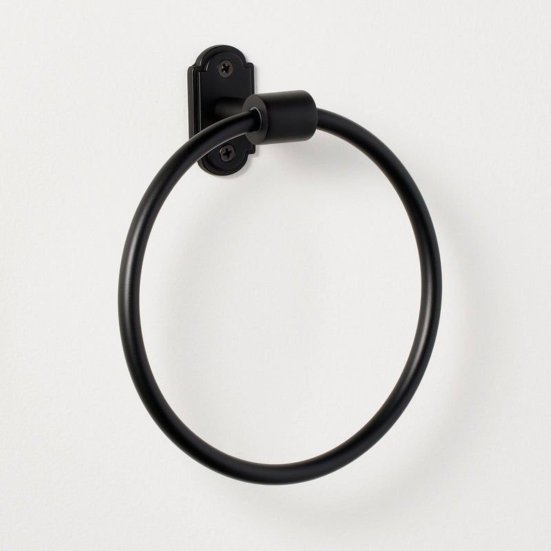 Classic Metal Towel Ring Black Finish - Hearth & Hand with Magnolia