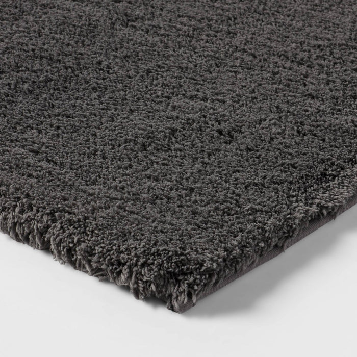 22"x60" Spa Plush Bath Rug Dark Gray - Threshold