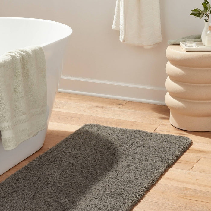 22"x60" Spa Plush Bath Rug Dark Gray - Threshold
