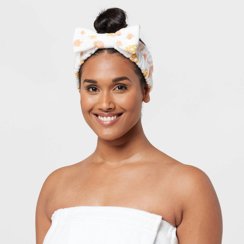 2pk Microfiber Spa Headbands Pink/White - Room Essentials