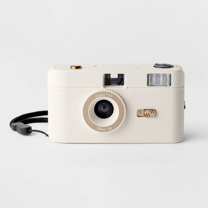 35MM Camera with Built-in Flash - heyday White