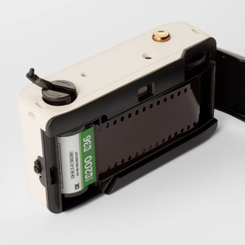 35MM Camera with Built-in Flash - heyday White