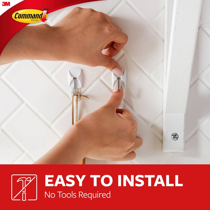 4ct 3M Command Small Wire Hooks - White