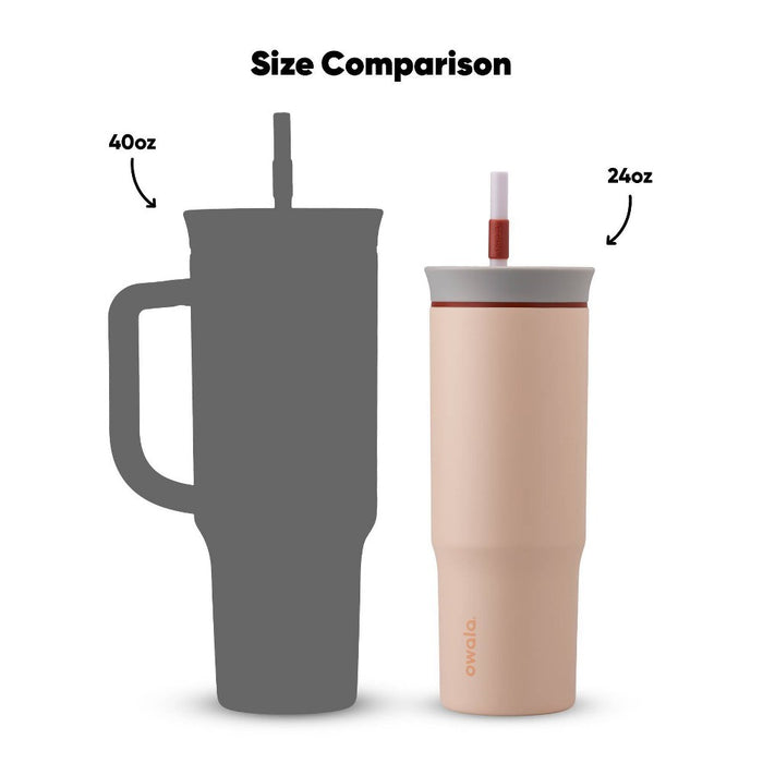 Owala 24oz Stainless Steel Straw Tumbler - Sandy Shores