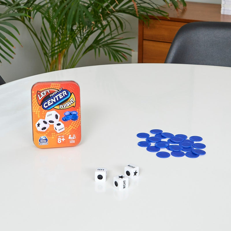 Spin Master Games Left Center Right Tin Dice Game