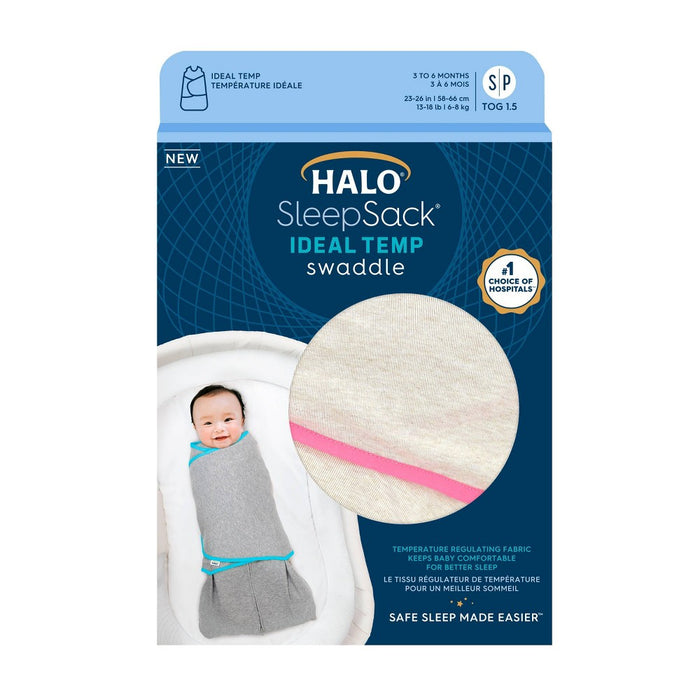 HALO Innovations Sleepsack Swaddle Wrap- Oatmeal Pink - Newborn