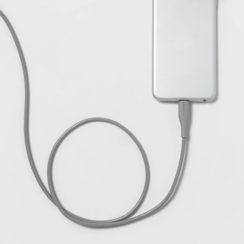 3' Lightning to USB-C Round Cable - heyday Gray