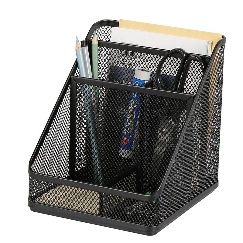 Mesh Medium Desktop Organizer Black - Brightroom