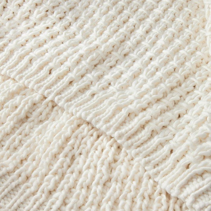 Chunky Knit Throw Blanket Cream - Hearth & Hand with Magnolia