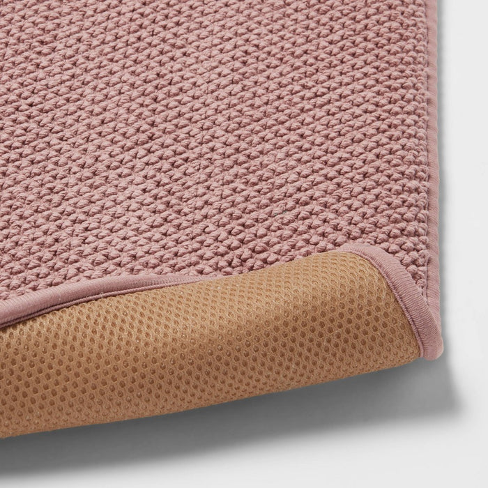 20"x34" Performance Plus Cotton Memory Foam Bath Rug Mauve - Threshold
