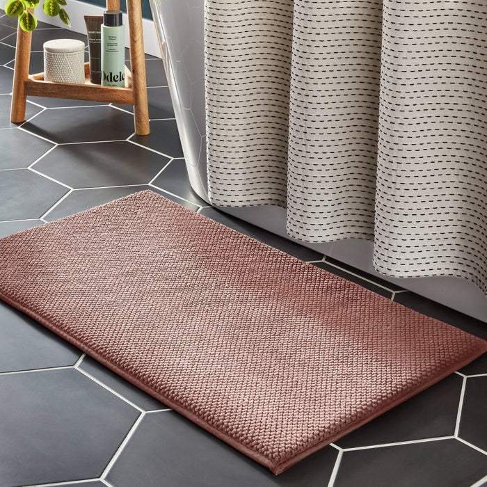 20"x34" Performance Plus Cotton Memory Foam Bath Rug Mauve - Threshold