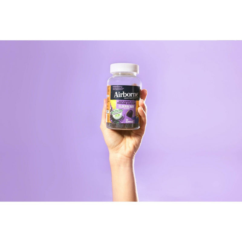 Airborne Adult Elderberry Gummies with Vitamin C & Vitamin D - 50ct