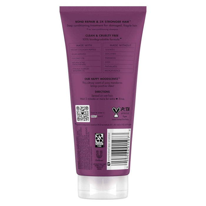 Love Beauty and Planet Sun Kiss Mandarin Hair Mask Deep Conditioning Treatment Vegan Collagen + Keratin - 6oz