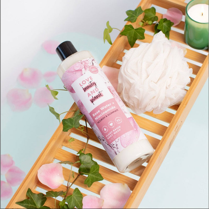 Love Beauty and Planet Rose Water & Niacinamide Nourish & Illuminate Body Wash - 20 fl oz