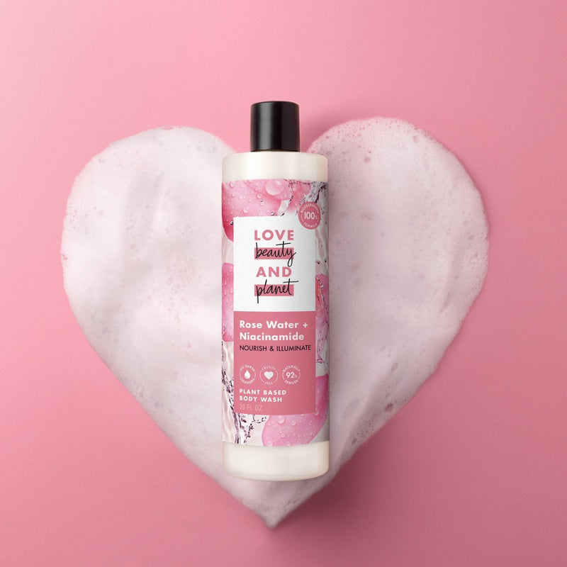 Love Beauty and Planet Rose Water & Niacinamide Nourish & Illuminate Body Wash - 20 fl oz
