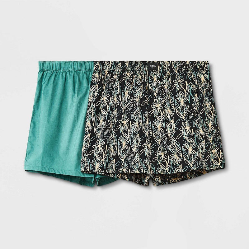 Pair of Thieves Men's 2pk Woven Boxer - Black S
