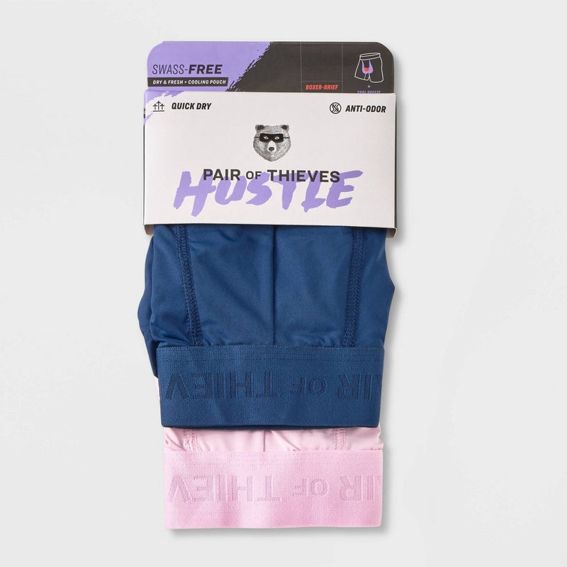 Pair of Thieves Men's Hustle Boxer Briefs 2pk - Navy/Lavender L