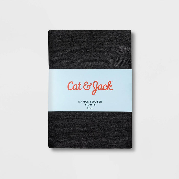 Girls' Dance Footed Tights - Cat & Jack Black L
