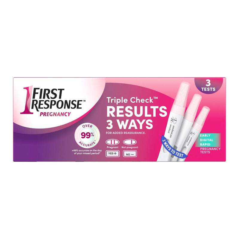 First Response Triple Check Pregnancy Test Kit - 3ct