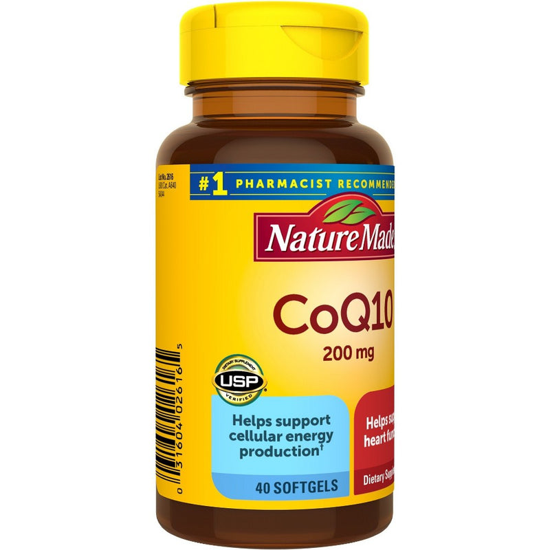 Nature Made CoQ10 200mg Softgels for Heart Health Support - 40ct
