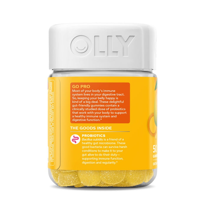 OLLY Probiotic Chewable Gummies for Immune and Digestive Support - Tropical Mango - 50ct