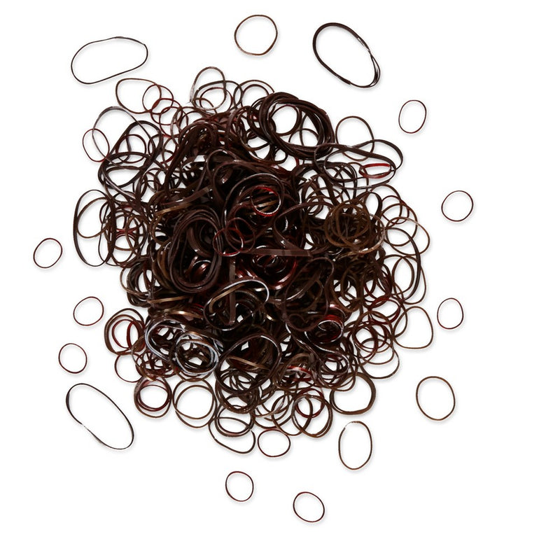 scunci Mixed Size Polyband Hair Ties in Zippered Pouch Brown - 300pc