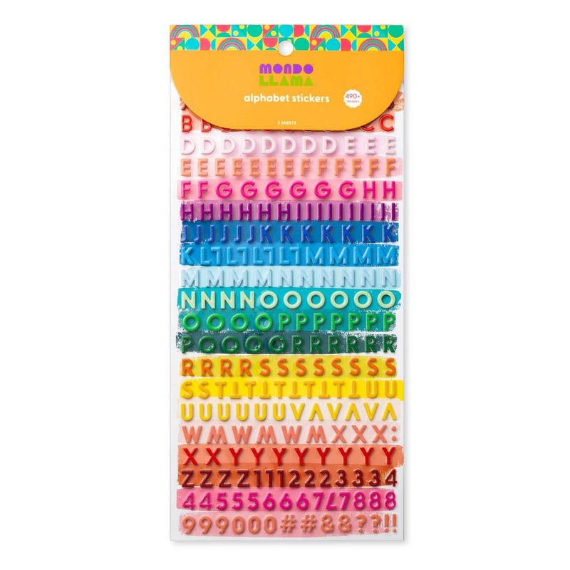 494ct Mini Alphabet Foam Stickers - Mondo Llama