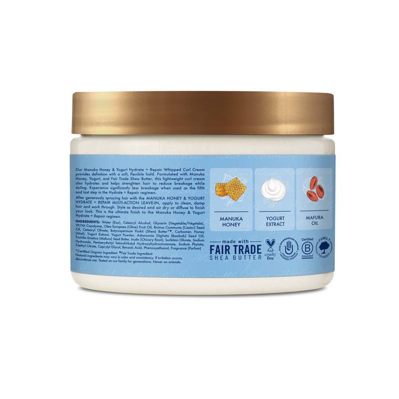 SheaMoisture Manuka Honey + Yogurt Hydrate + Repair Whipped Curl Cream - 11.5oz